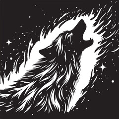 Abstract geometric shape silhouette isolated on transparent background