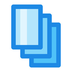 paper blue filled icon
