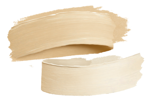 Two light beige cosmetic smudges