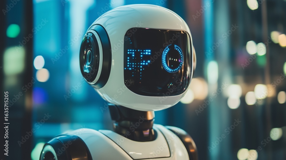 Poster robot camera operator autonomously tracks speaker during presentation in urban setting