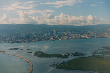Aerial View of Cebu CIty, Philippines.