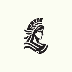 Athena Greek Goddess Logo
