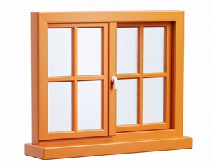 Obraz premium window 3d rendering isolated on white background cartoon plastic style icon
