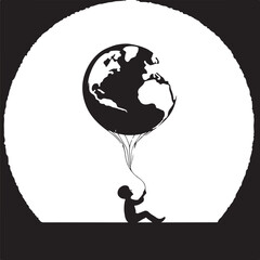 Abstract geometric shape silhouette isolated on transparent background