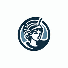 Athena Greek Goddess Logo