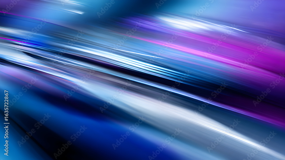 Aufkleber dynamic abstract background with blurred lines and vibrant color gradients in blue violet and white 