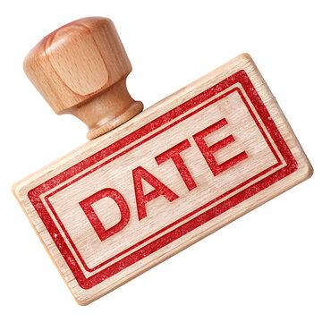 Date Stamp Isolated on White Background