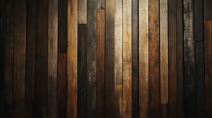 Rustic charm emanates from this textured wooden paneling whispering tales of craftsmanship and cozy warmth with varied