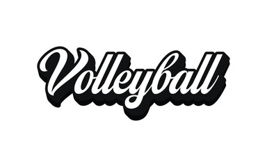 Vector volleyball championship logo with ball. Sport badge for tournament or championship. Vector Illustration