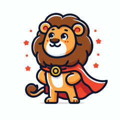 Obraz premium The gallant lion mascot