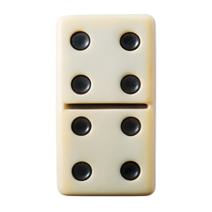 Domino Tile Isolated on White Background
