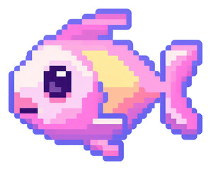 Obraz premium PNG Fish pixel creativity pixelated swimming.