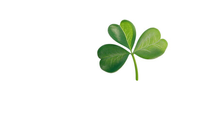 &bull; A green shamrock for St. Patrick&rsquo;s Day, isolated on white background in HD 