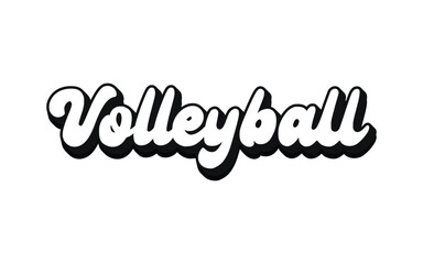 Vector volleyball championship logo with ball. Sport badge for tournament or championship. Vector Illustration
