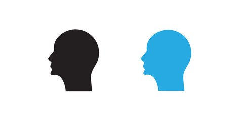 User Profile and Account Icon Set - Head, Profile, Avatar