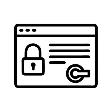 Secure website padlock security internet safety protection data privacy access authentication login