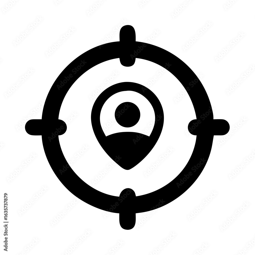 Poster location target pin gps marker map pinpoint navigation destination search find place position
