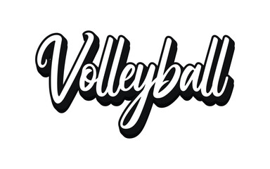 Vector volleyball championship logo with ball. Sport badge for tournament or championship. Vector Illustration