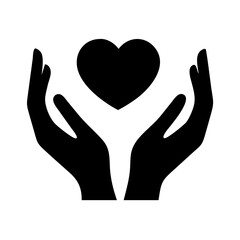 Obraz premium Hands holding heart love care support giving charity hope kindness compassion affection romance symbol