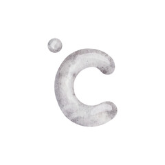 Icon Celsius temperature. Watercolor Weather illustration. Climate Forecast Meteorology Thermal Measurement hand drawn. Symbols for forecasts of meteorology's