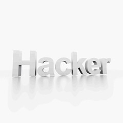 network engineer hacker security 3d text blue red white gold