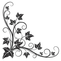 Pink floral vine with green leaves. © Fazal Freelancer