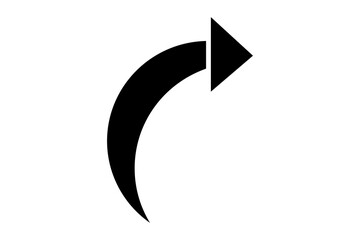 Naklejka premium Straight pointed arrow icon. Black arrow pointing to the right. Black direction pointer 
