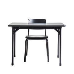 Fototapeta premium Compact Modern Minimalist Desk and Chair Setup on transparent background
