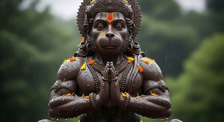 Hanuman statue hindu god hinduism india deity worship religion spiritual art sculpture 90