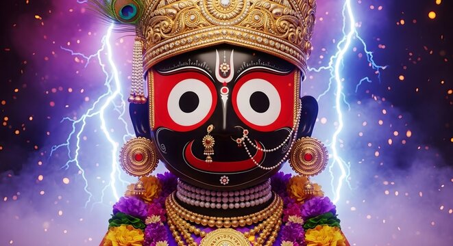 Jagannath deity image, hindu god jagannath, jagannath puri, indian god, hinduism, lord image