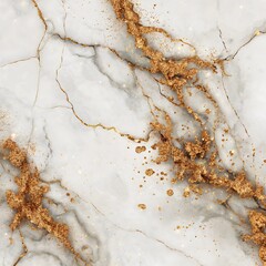 Texture of light marble with golden veins and specks highlighted in a striking pattern