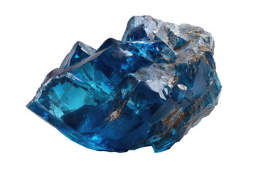 Obraz premium Close-up of a vibrant blue crystal cluster