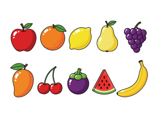 Delicious Fruit Assortment: A vibrant collection of fresh, colorful fruits, artistically arranged and ready to tempt the senses.
