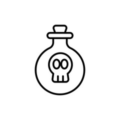 Halloween potion outline icons, minimalist vector illustration ,simple transparent graphic element .Isolated on white background