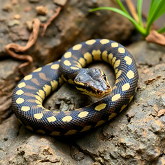 Obraz premium Reptiles Python Indian rock python molurus