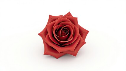 Detailed close-up of a vibrant red rose.