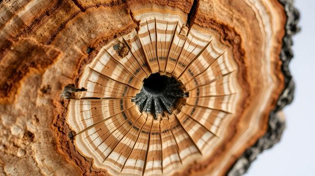 closeup of a petrified wood