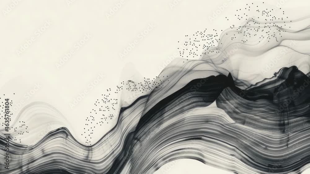 Poster a simple yet striking illustration of a mountain range, ideal for use in articles or presentations a