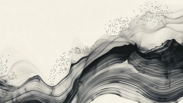 A simple yet striking illustration of a mountain range, ideal for use in articles or presentations about nature, geography or adventure