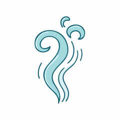 Obraz premium Smoke icon. Doodle smell steam line vector. Color line smoke, scent, hot air.