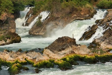 waterfall in the mountains