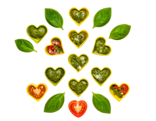 green peppers isolated on white background