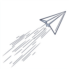 paper plane on white background