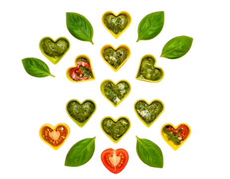 green peppers isolated on white background