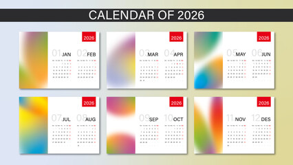 calendar of 2026 template