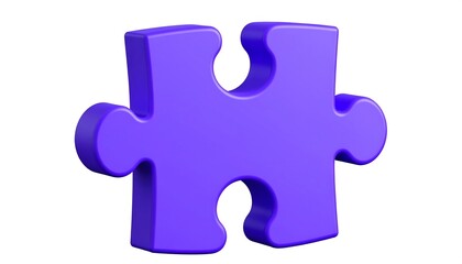 Obraz premium Purple puzzle piece