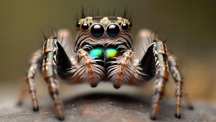 Close-up of jumping spider