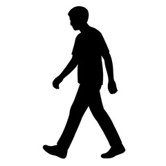 man running silhouette