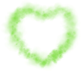 Green smoke circle or haze. Magic fog, vapor