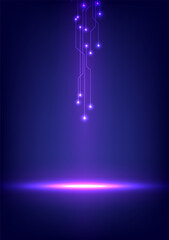 Digital technology circuit background. Circuit data concept. Design for abstract network electronic cyberpunk system and virtual.
